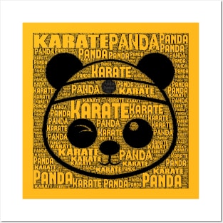 Karate Panda created out of type Posters and Art